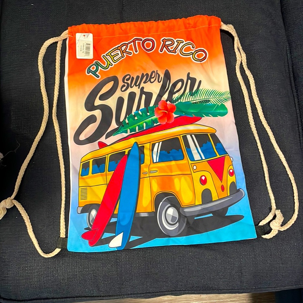 Brand new with tags Drawstring bag from Puerto Rico.